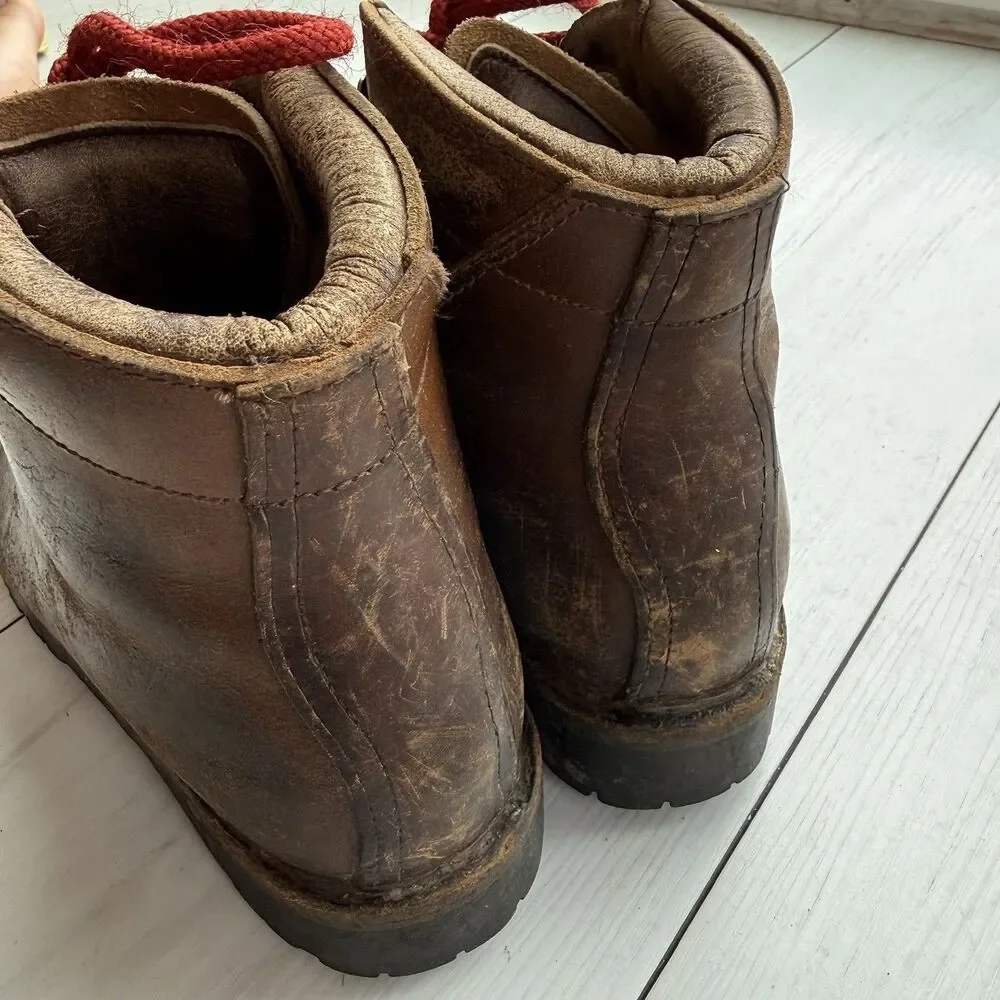 Vintage Raichle Men's Size 6 M Swiss Leather Hiking Mountaineering Boots Fair